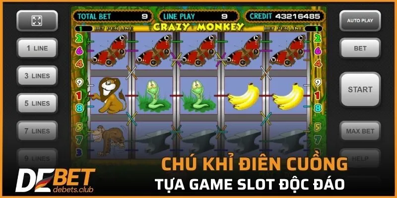 Giới thiệu game slot Chú Khỉ điên cuồng DEBET